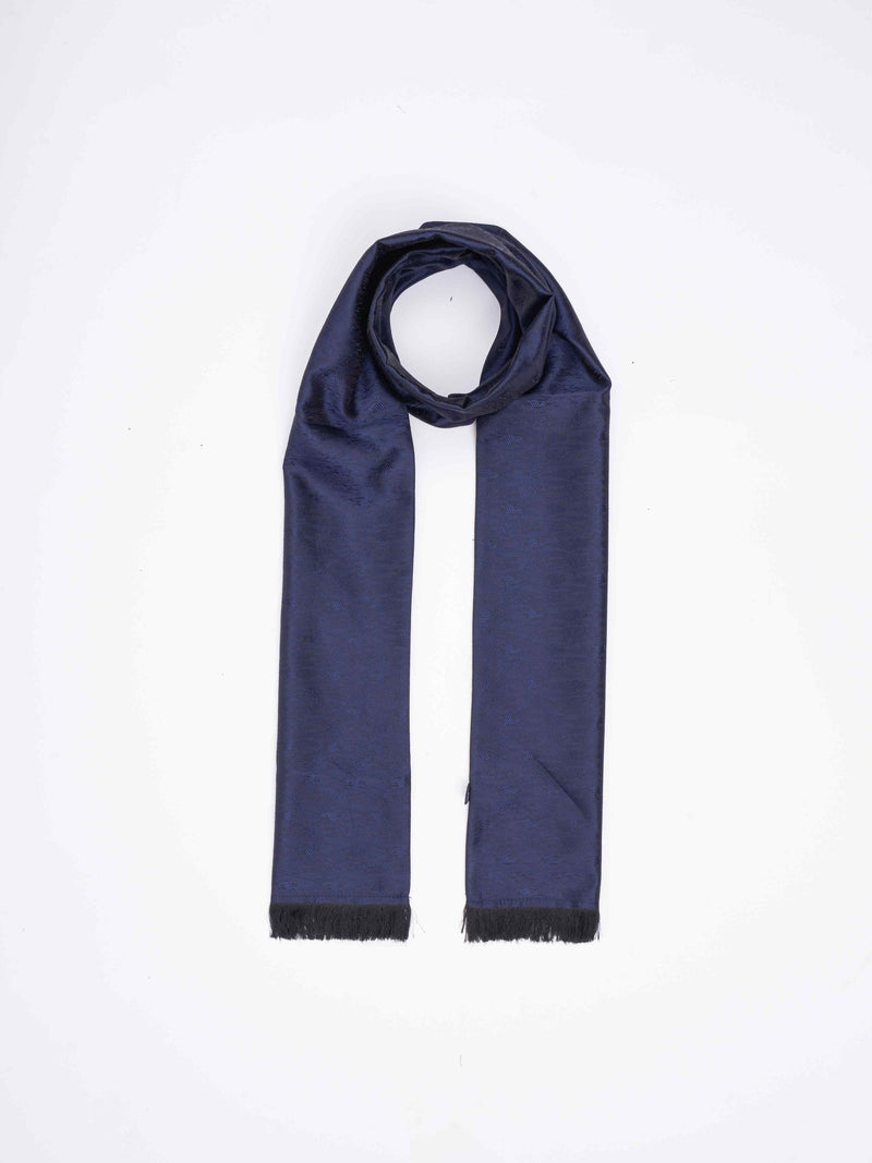 Blue Abstract Reversible Stole & Pocket Square Set - TOSSIDO