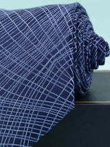 Blue Abstract Woven Silk Necktie - TOSSIDO