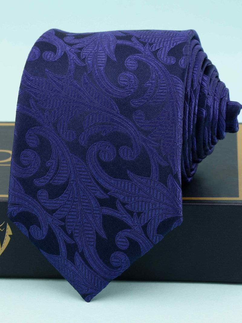 Blue Abstract Woven Silk Necktie - TOSSIDO