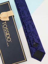 Blue Abstract Woven Silk Necktie - TOSSIDO
