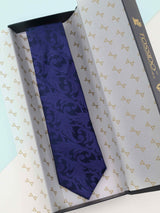 Blue Abstract Woven Silk Necktie - TOSSIDO