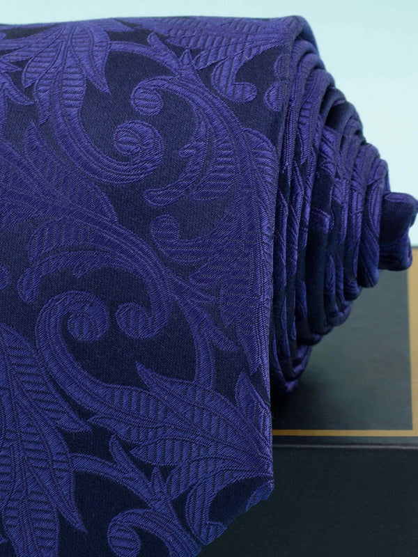 Blue Abstract Woven Silk Necktie - TOSSIDO