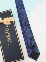Blue Abstract Woven Silk Necktie - TOSSIDO