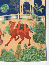 Blue & Beige Novelty Scarf & Scarf Bag Set - TOSSIDO