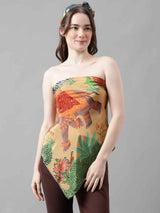 Blue & Beige Novelty Scarf & Scarf Bag Set - TOSSIDO