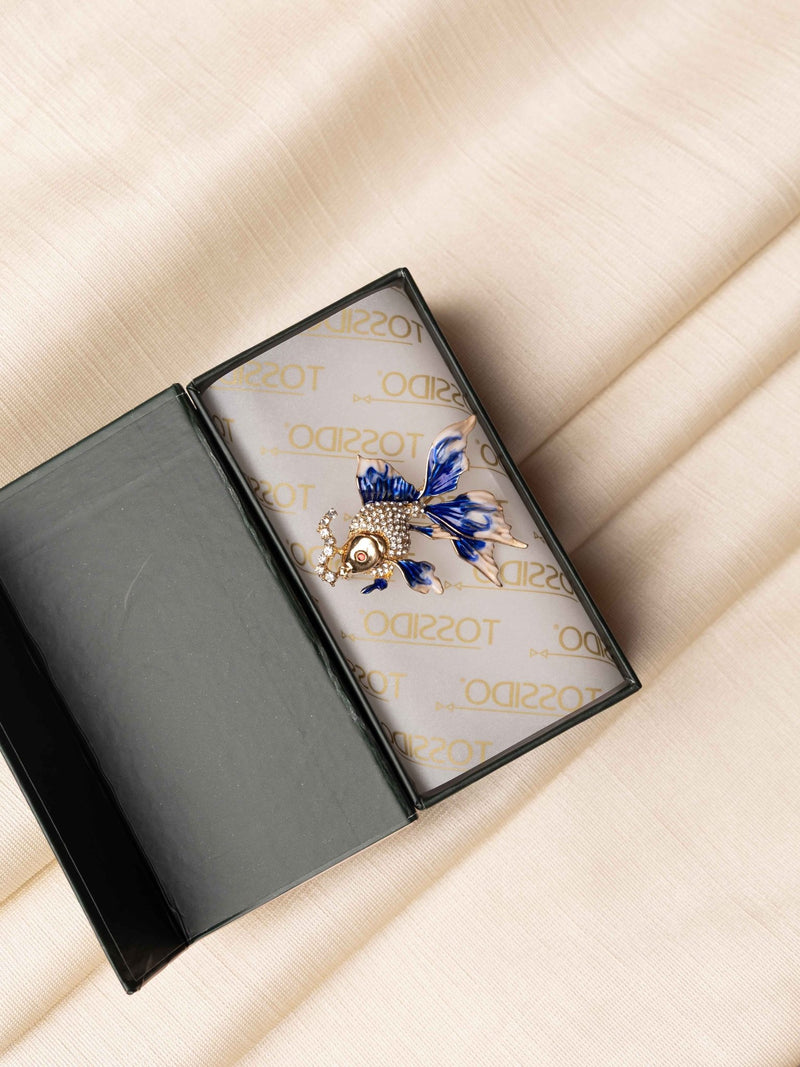 Blue Betta Fish Brooch - TOSSIDO