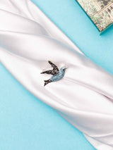 Blue Bird Flight Brooch - TOSSIDO
