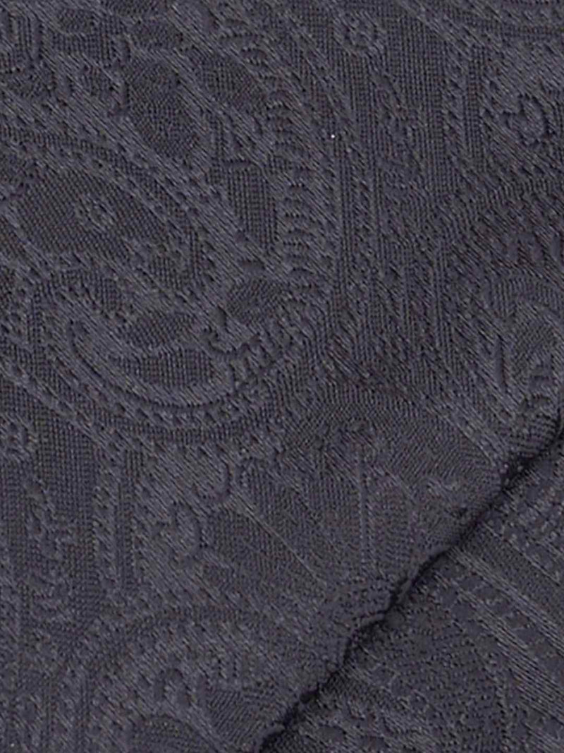 Blue & Black Paisley Woven Ascot & Pocket Square - TOSSIDO