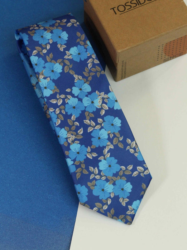 Blue Blossom Necktie - TOSSIDO