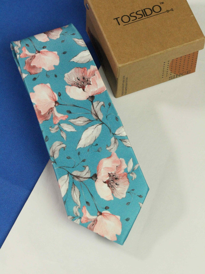 BLUE BLOSSOM NECKTIE - TOSSIDO