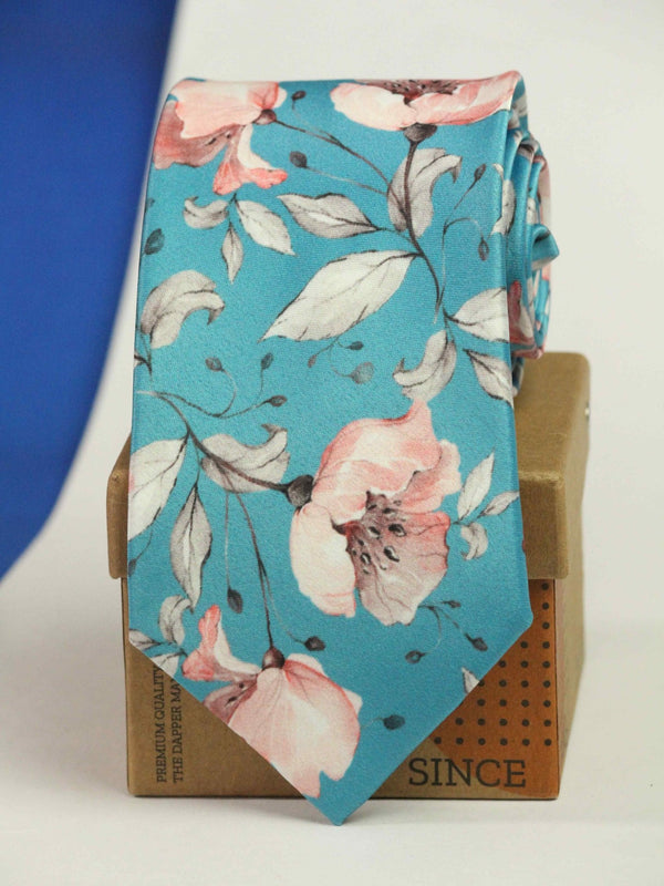 BLUE BLOSSOM NECKTIE - TOSSIDO