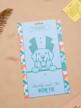 Blue & Brown Check Bowtie Set for Men and Dogs - TOSSIDO