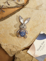 Blue Bunny Brooch - TOSSIDO