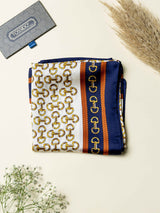 Blue Chain Link Printed Satin Neckerchief - TOSSIDO