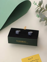 Blue Check Cufflinks - TOSSIDO