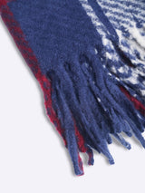 Blue Check Poly - Wool Muffler - TOSSIDO