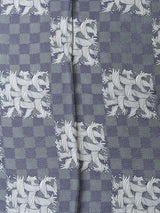 Blue Check Printed Satin Neckerchief - TOSSIDO