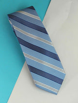 Blue Check Woven Silk Necktie - TOSSIDO