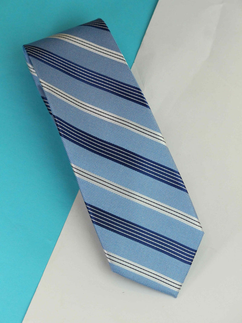 Blue Check Woven Silk Necktie - TOSSIDO