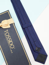 Blue Check Woven Silk Necktie - TOSSIDO
