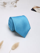 Blue Check Woven Silk Necktie - TOSSIDO