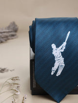 Blue Cricket Printed Necktie - TOSSIDO