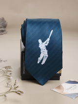 Blue Cricket Printed Necktie - TOSSIDO