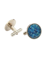 Blue Floral Cufflink - TOSSIDO