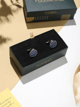 Blue Floral Cufflinks - TOSSIDO