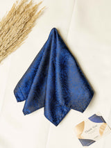 Blue Floral Jacquard Pocket Square - TOSSIDO