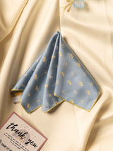 Blue Floral Jacquard Pocket Square - TOSSIDO