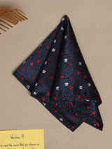 Blue Floral Jacquard Pocket Square - TOSSIDO