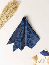 Blue Floral Jacquard Pocket Square - TOSSIDO