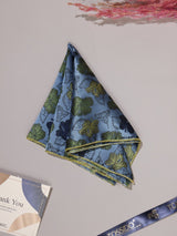 Blue Floral Jacquard Pocket Square - TOSSIDO