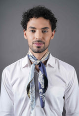 Blue Floral Neckerchief - TOSSIDO