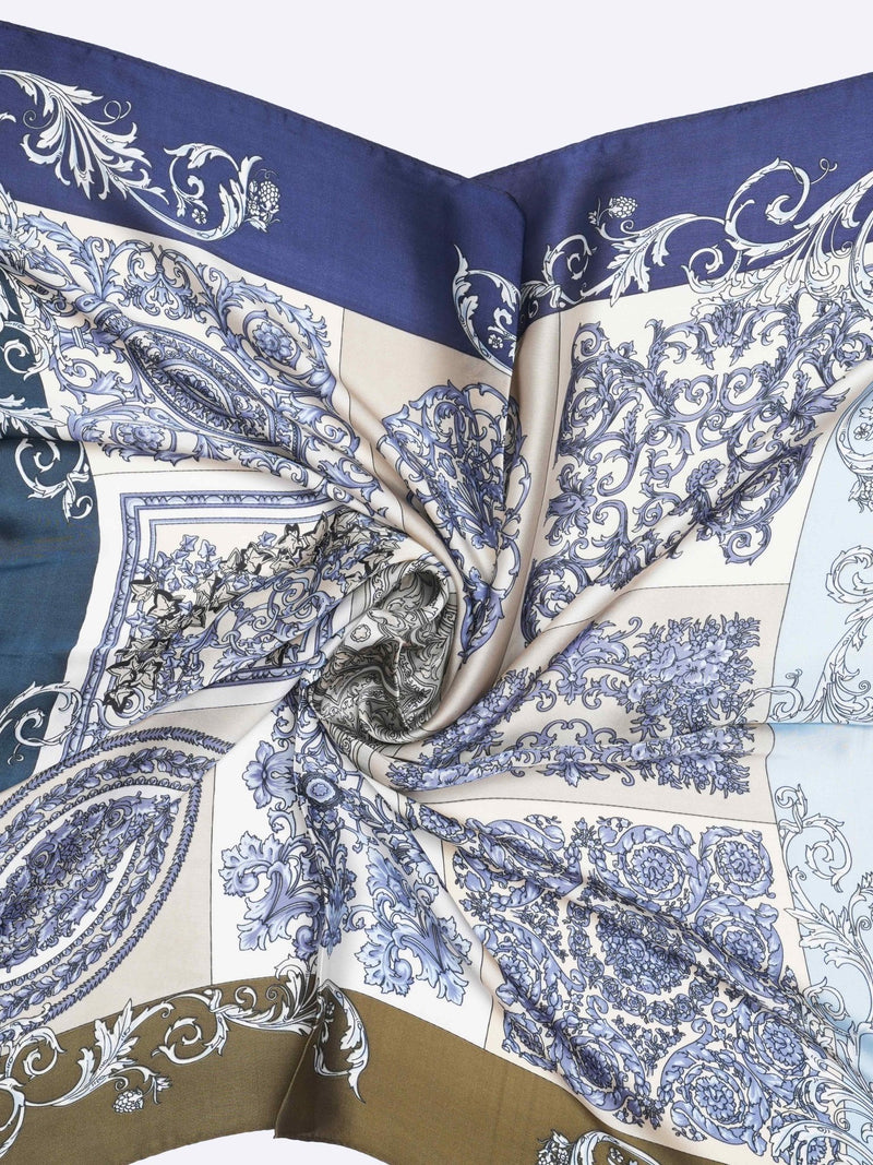 Blue Floral Neckerchief - TOSSIDO