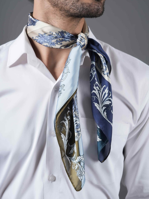 Blue Floral Neckerchief - TOSSIDO