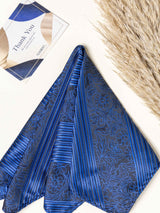 Blue Floral Necktie Gift - set - TOSSIDO