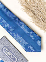 Blue Floral Necktie Gift - set - TOSSIDO