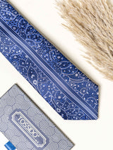 Blue Floral Necktie Gift - set - TOSSIDO