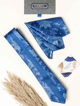 Blue Floral Necktie Gift - set - TOSSIDO