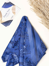 Blue Floral Necktie Gift - set - TOSSIDO