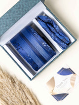 Blue Floral Necktie Gift - set - TOSSIDO