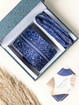 Blue Floral Necktie Gift - set - TOSSIDO