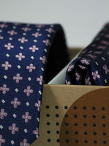 Blue Floral Necktie & Pocket Square Giftset - TOSSIDO