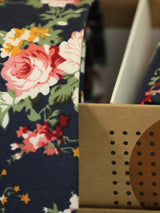 Blue Floral Necktie & Pocket Square Giftset - TOSSIDO