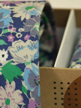 Blue Floral Necktie & Pocket Square Giftset - TOSSIDO