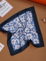 Blue Floral Pocket Square - TOSSIDO
