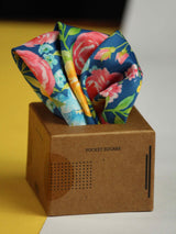Blue Floral Pocket Square - TOSSIDO