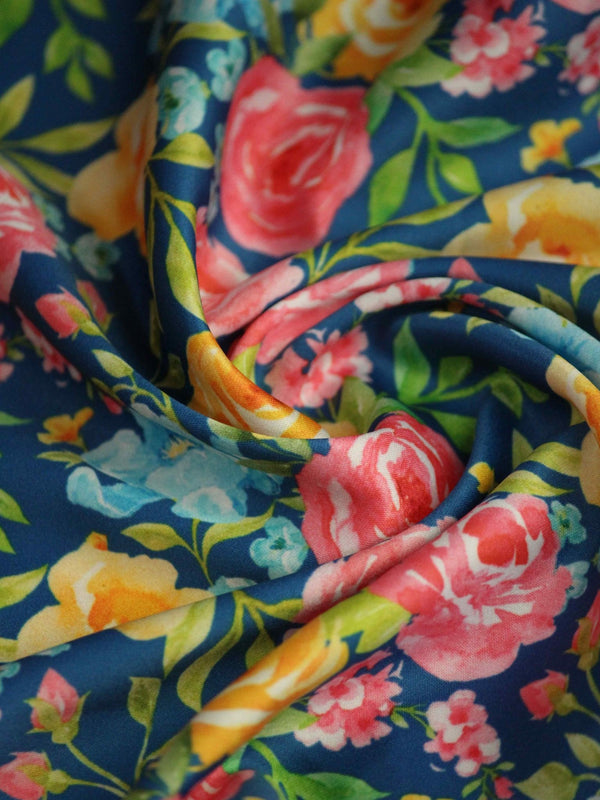 Blue Floral Pocket Square - TOSSIDO